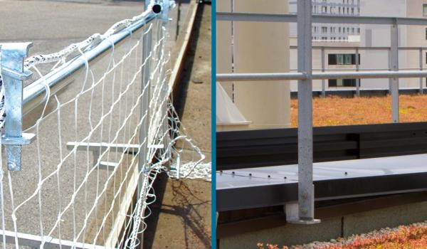 Systèmes de sécurité provisoires et fixes pour toits plats