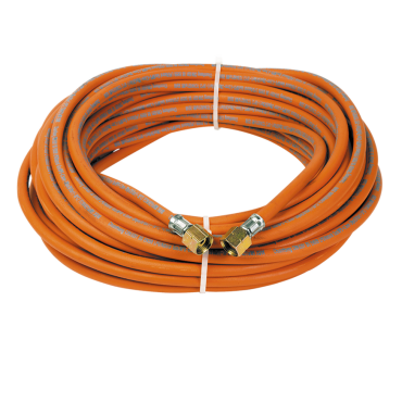 Tuyau caoutchouc serti avec raccords tétine