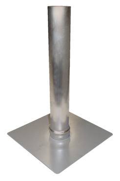 Évacuation pluviale droite en aluminium colaminé PVC