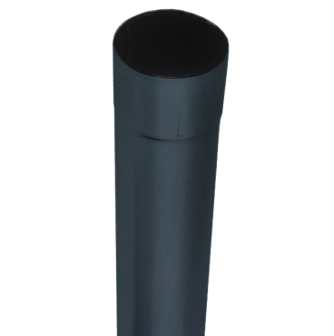 Tuyau de descente en acier laqué gris