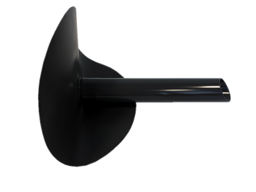 TP aluminium platine PVC longueur 400 mm RAL 9005 (noir)