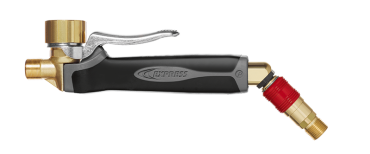 Manche gachette bi-matière raccord rapide coudé tournant